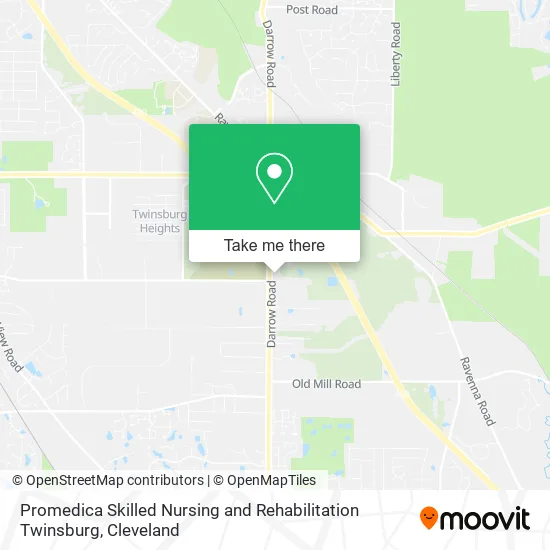 Mapa de Promedica Skilled Nursing and Rehabilitation Twinsburg