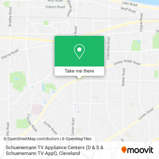 Mapa de Schuenemann TV Appliance Centers (D & S & Schuenemann TV-Appl)