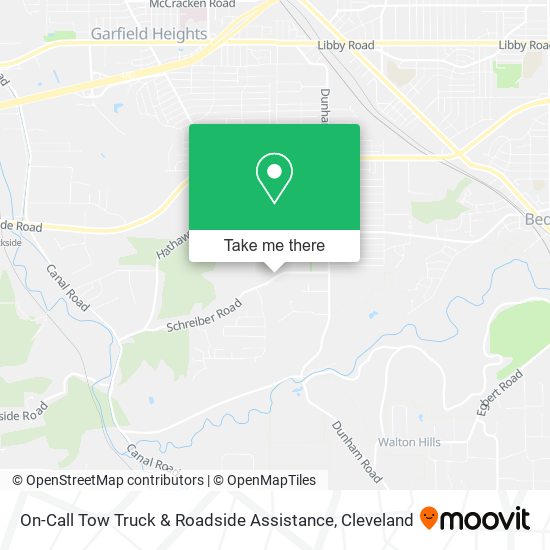 On-Call Tow Truck & Roadside Assistance map