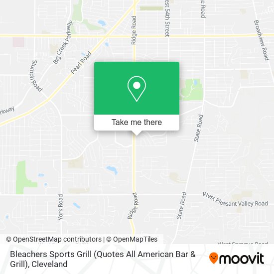 Bleachers Sports Grill (Quotes All American Bar & Grill) map