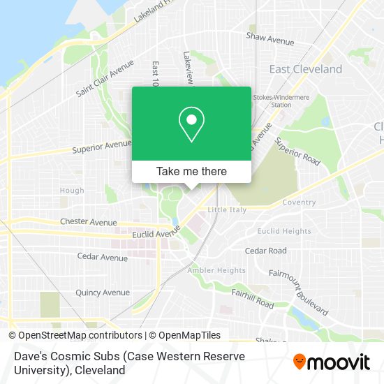 Mapa de Dave's Cosmic Subs (Case Western Reserve University)