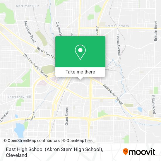 East High School (Akron Stem High School) map