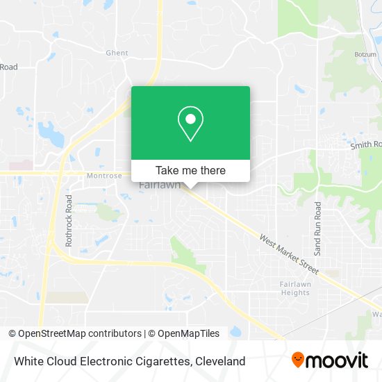 White Cloud Electronic Cigarettes map