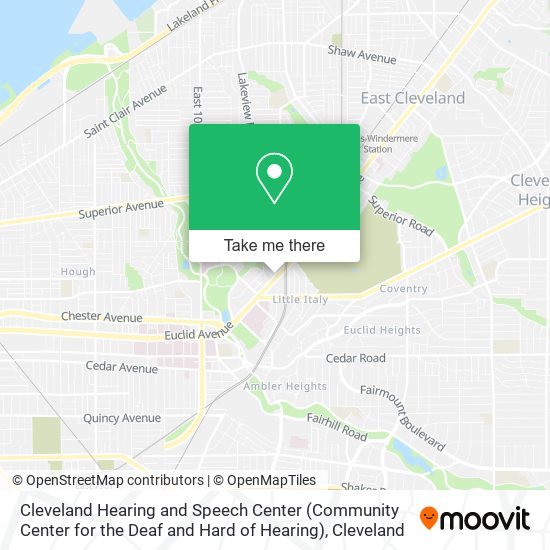 Cleveland Hearing and Speech Center (Community Center for the Deaf and Hard of Hearing) map