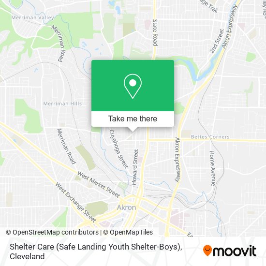 Mapa de Shelter Care (Safe Landing Youth Shelter-Boys)