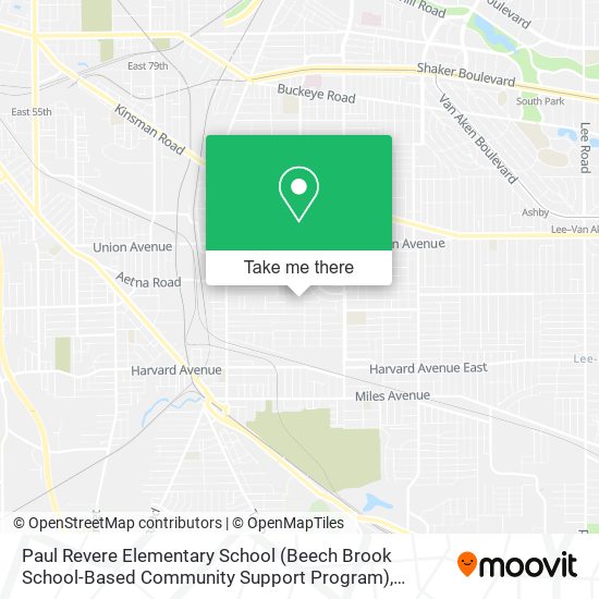 Mapa de Paul Revere Elementary School (Beech Brook School-Based Community Support Program)