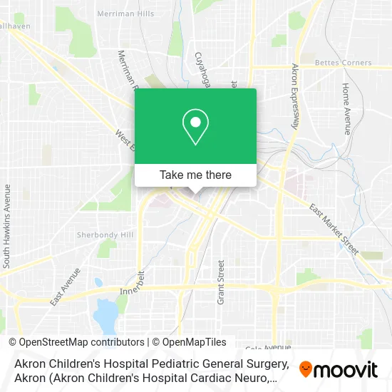 Akron Children's Hospital Pediatric General Surgery, Akron map