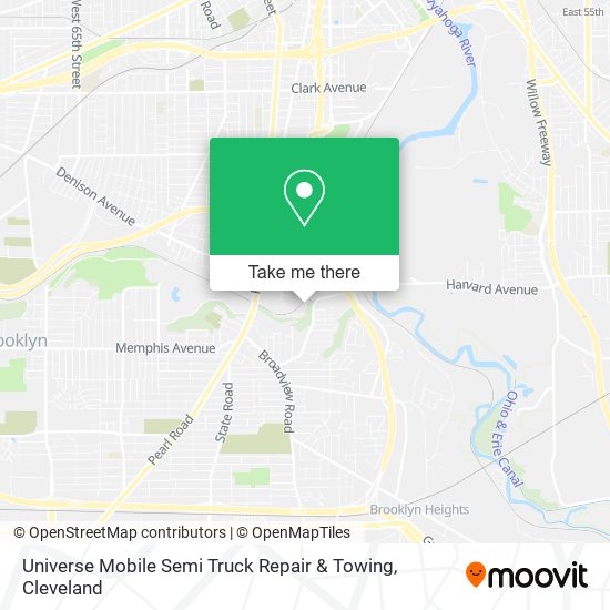 Mapa de Universe Mobile Semi Truck Repair & Towing