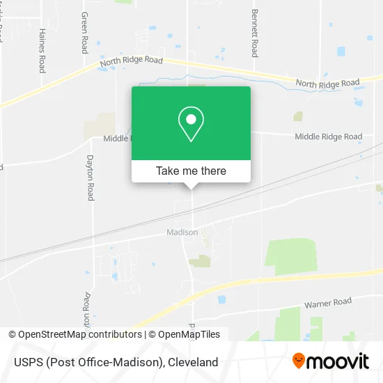 USPS (Post Office-Madison) map