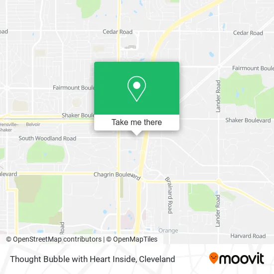 Thought Bubble with Heart Inside map