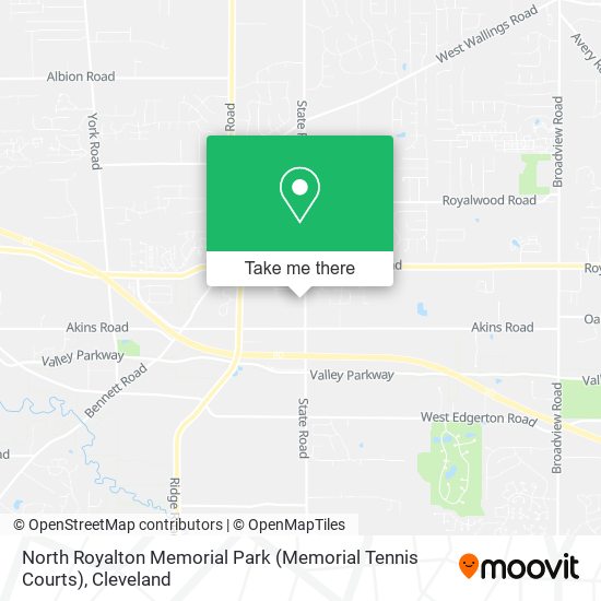 Mapa de North Royalton Memorial Park (Memorial Tennis Courts)