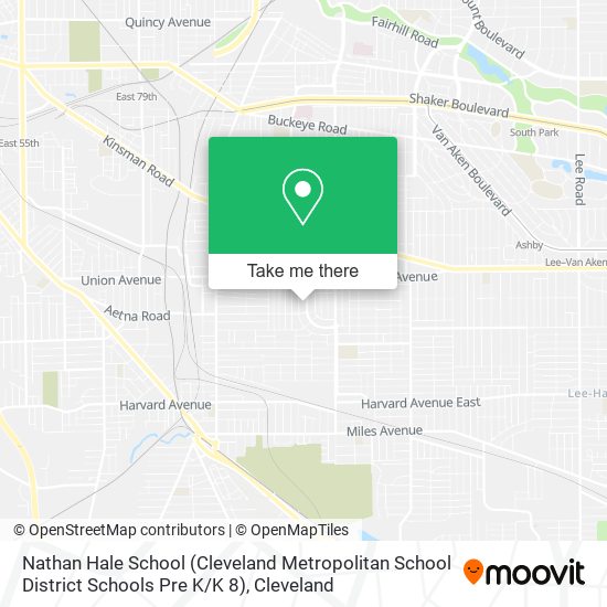 Mapa de Nathan Hale School (Cleveland Metropolitan School District Schools Pre K / K 8)