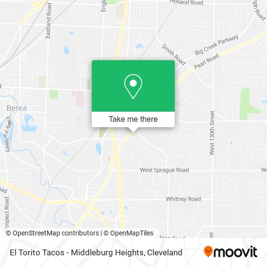 Mapa de El Torito Tacos - Middleburg Heights