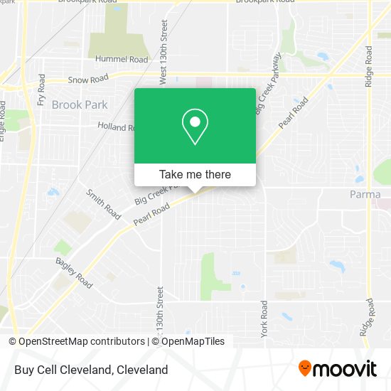 Buy Cell Cleveland map