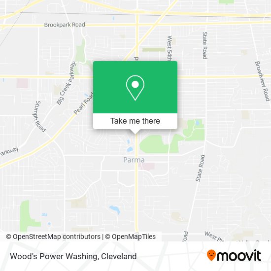 Wood's Power Washing map