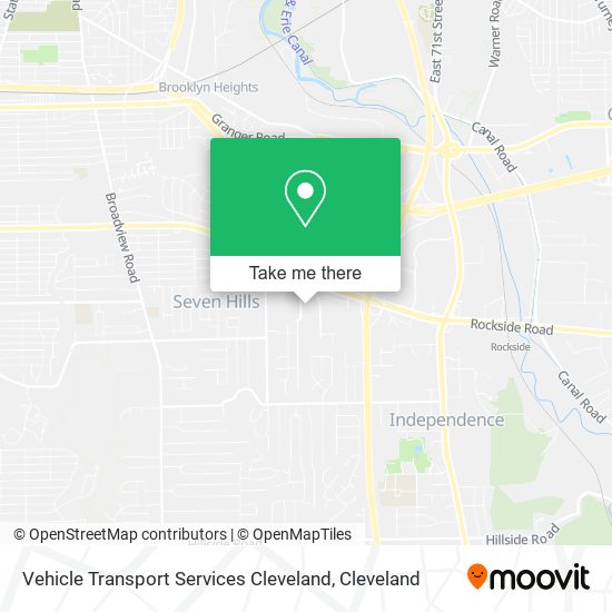 Vehicle Transport Services Cleveland map