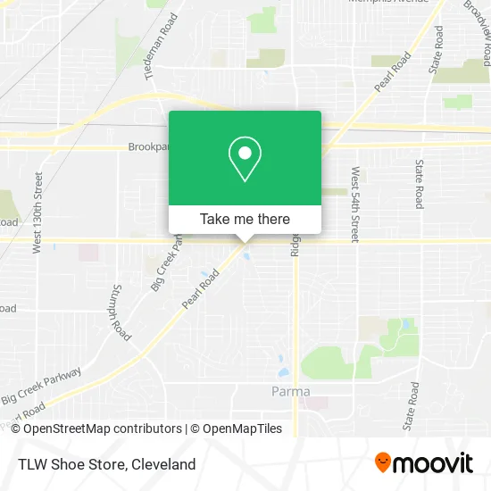 Mapa de TLW Shoe Store