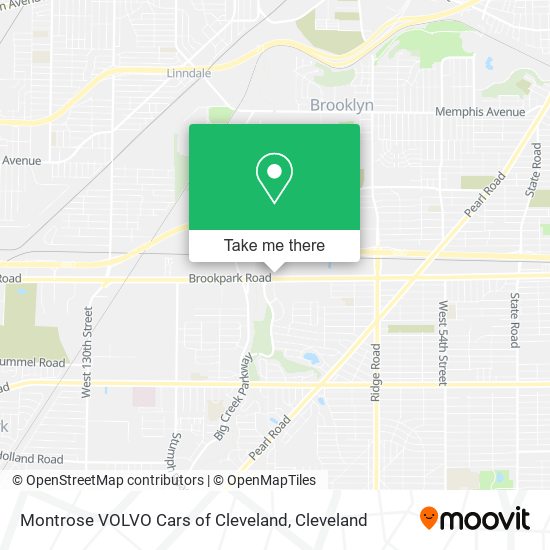 Montrose VOLVO Cars of Cleveland map