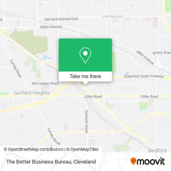 The Better Business Bureau map