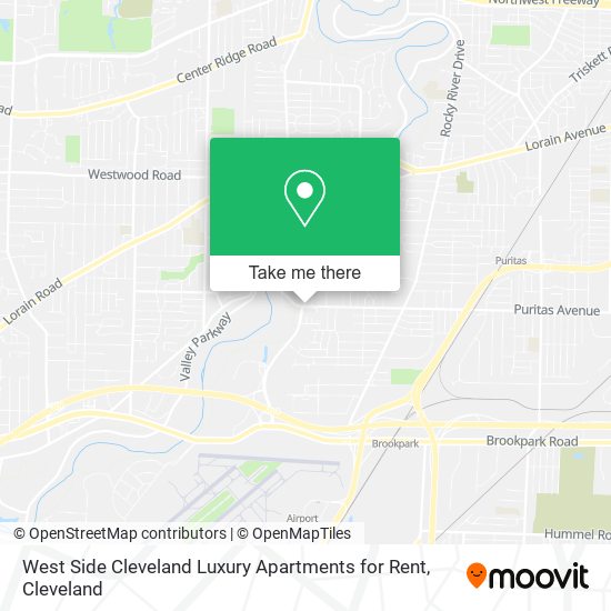 Mapa de West Side Cleveland Luxury Apartments for Rent