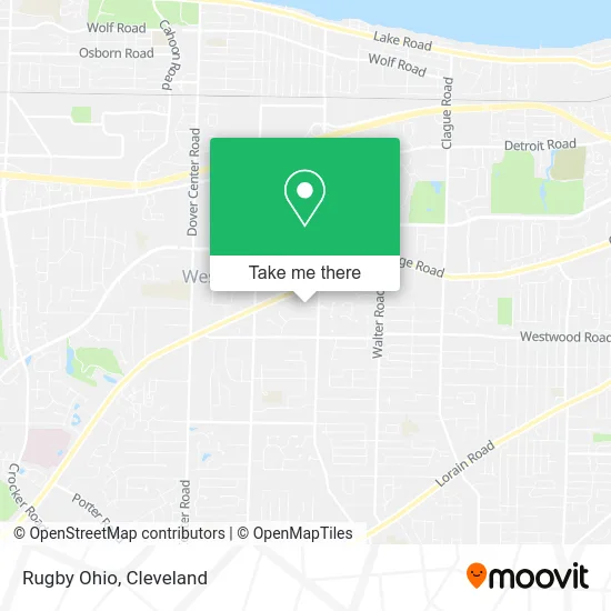 Rugby Ohio map