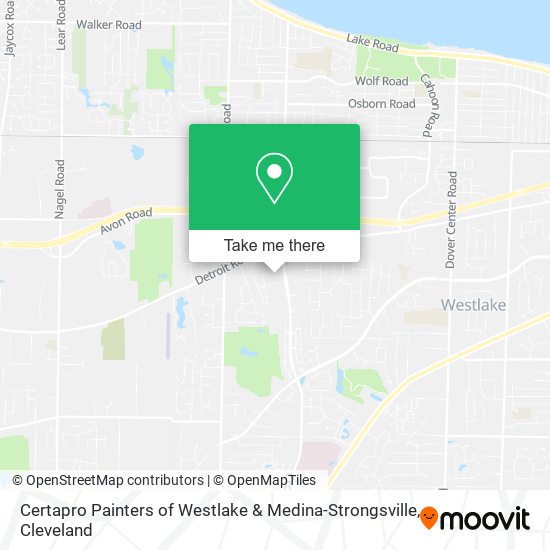 Certapro Painters of Westlake & Medina-Strongsville map