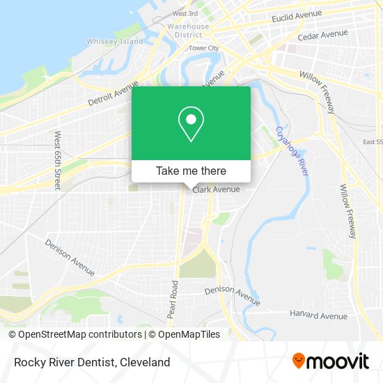 Rocky River Dentist map