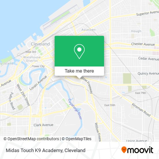 Mapa de Midas Touch K9 Academy