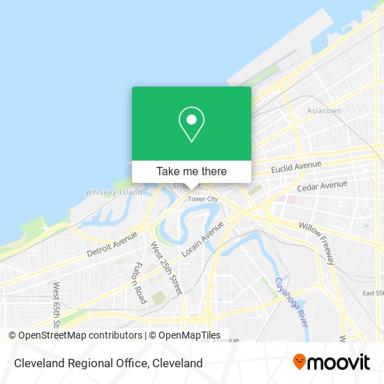 Mapa de Cleveland Regional Office