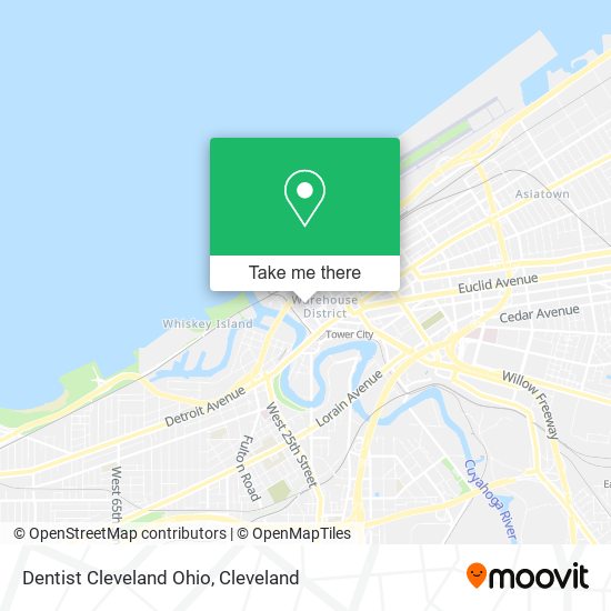 Dentist Cleveland Ohio map