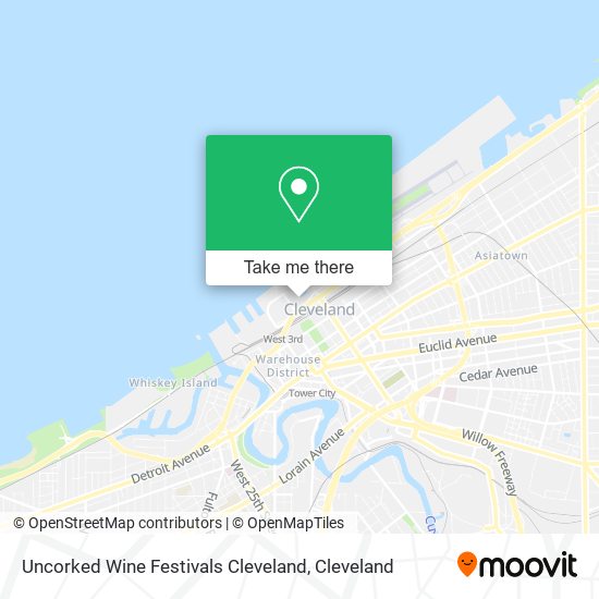 Uncorked Wine Festivals Cleveland map