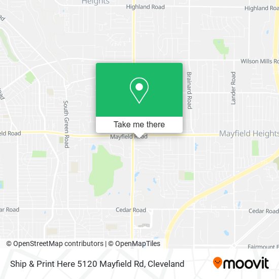 Ship & Print Here 5120 Mayfield Rd map