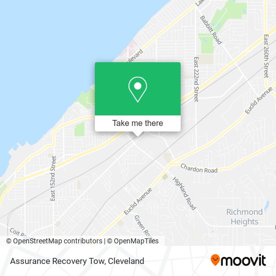 Assurance Recovery Tow map