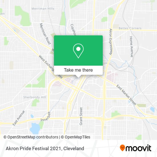 Akron Pride Festival 2021 map