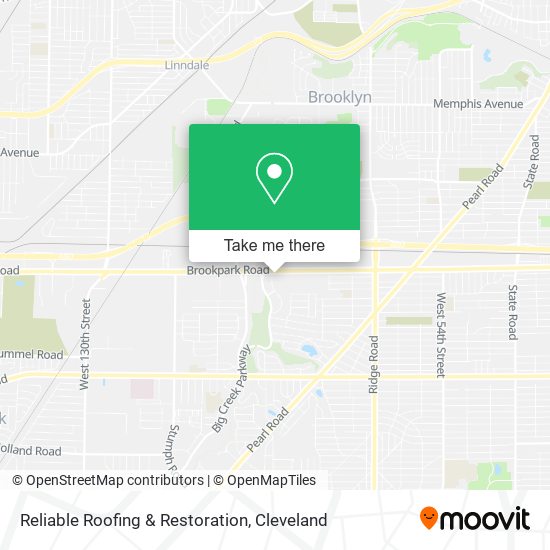 Mapa de Reliable Roofing & Restoration