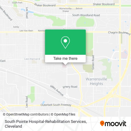 South Pointe Hospital-Rehabilitation Services map