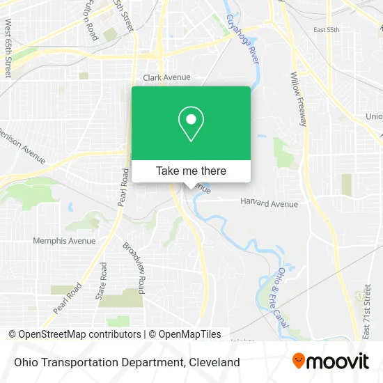 Ohio Transportation Department map