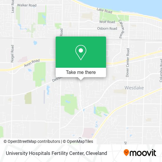 Mapa de University Hospitals Fertility Center
