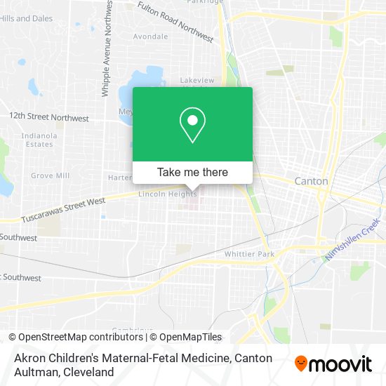 Akron Children's Maternal-Fetal Medicine, Canton Aultman map