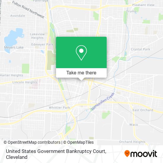 United States Government Bankruptcy Court map