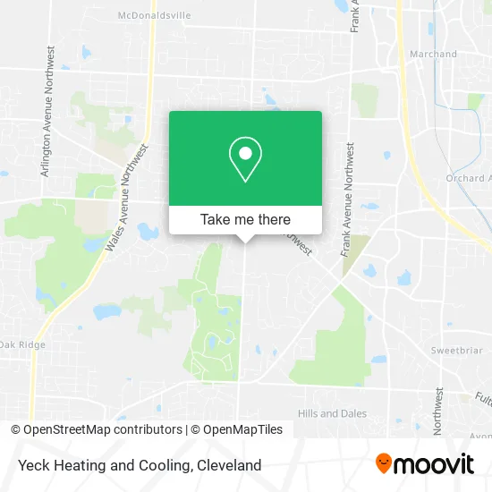 Yeck Heating and Cooling map