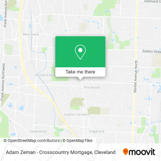 Adam Zeman - Crosscountry Mortgage map