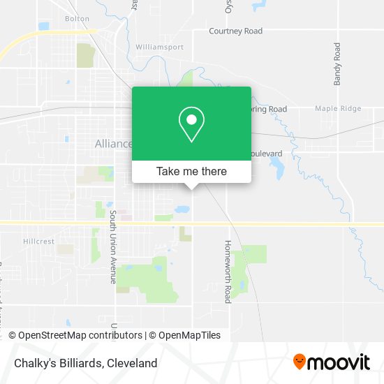 Chalky's Billiards map