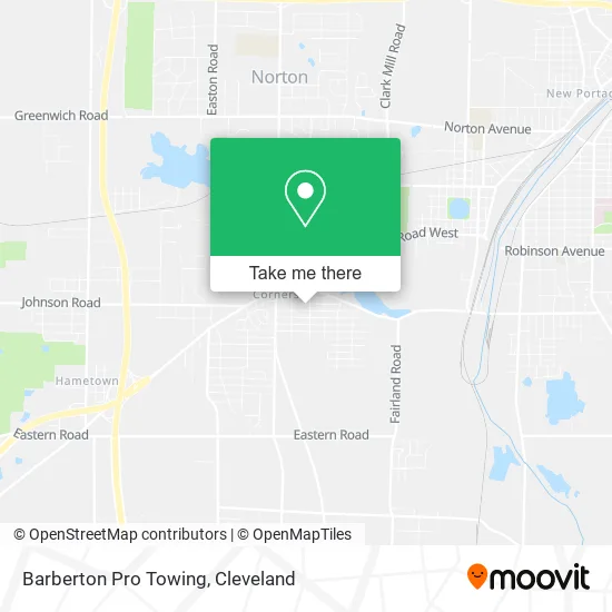 Barberton Pro Towing map