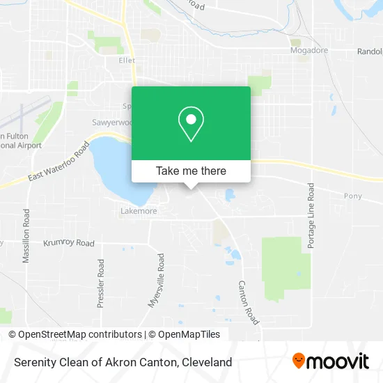 Serenity Clean of Akron Canton map