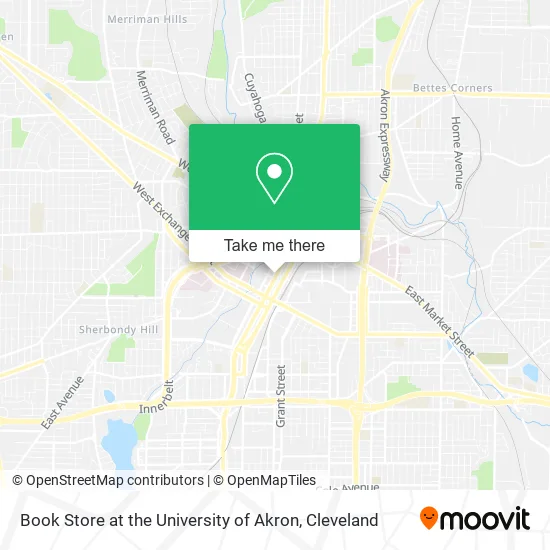 Book Store at the University of Akron map