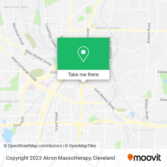 Mapa de Copyright 2023 Akron Massotherapy