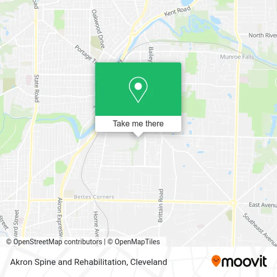 Akron Spine and Rehabilitation map