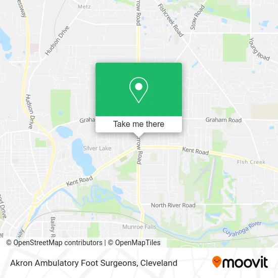 Akron Ambulatory Foot Surgeons map