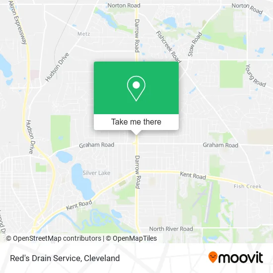 Red's Drain Service map